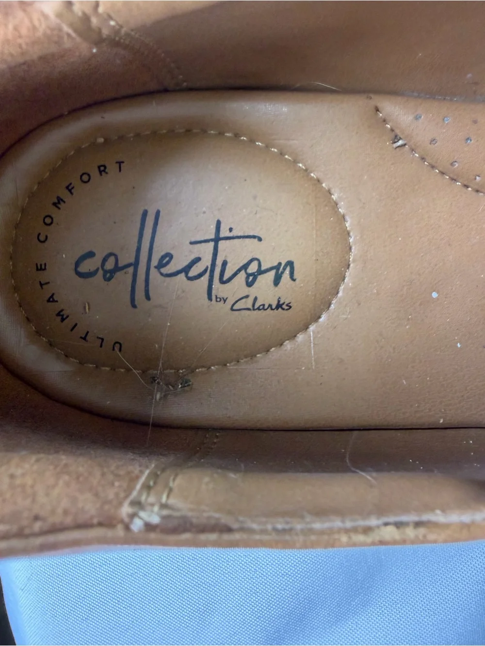Clarks Men's Tan Leather Wingtip Oxfords Size 10.5